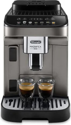 De'Longhi Magnifica Evo Milk Kaffeevollautomat ECAM290.81.TB – 8 Rezepte & LatteCrema Hot – Titanium/Schwarz