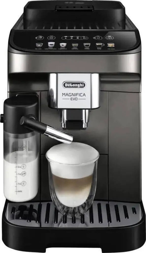 De'Longhi Magnifica Evo Milk Kaffeevollautomat ECAM290.81.TB – 8 Rezepte & LatteCrema Hot – Titanium/Schwarz