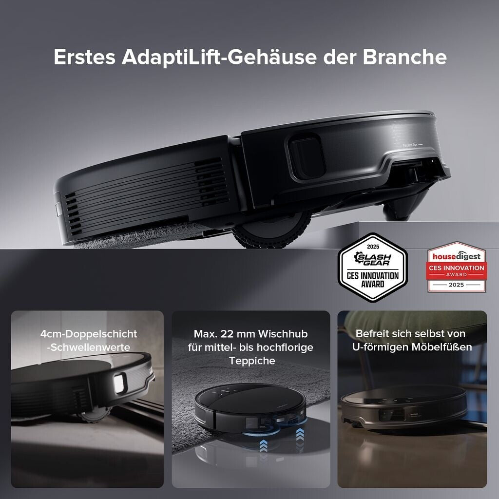 Roborock Saros 10R Ultra-Slim Robot Vacuum and Mop – 7.98 cm & AdaptiLift